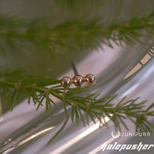 JUNIPURR beads-of-3 (Yellow Gold)