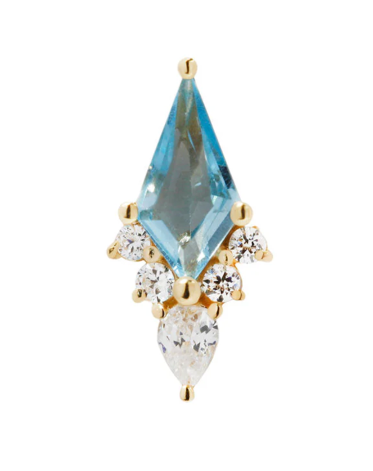 BUDDHA Afterglow - Swiss Blue Topaz + CZ