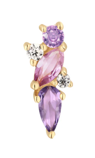 BUDDHA Visionary - Amethyst + Pink Sapphire (Yellow Gold)